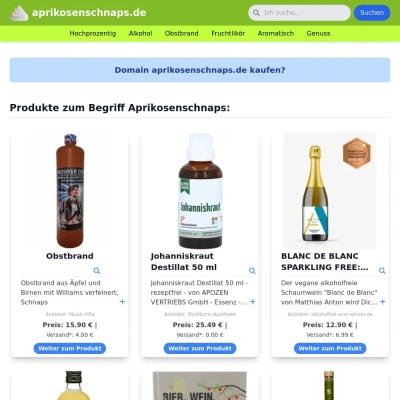 Screenshot aprikosenschnaps.de