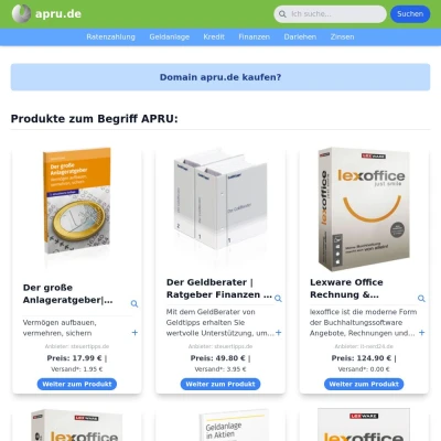 Screenshot apru.de