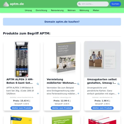 Screenshot aptm.de