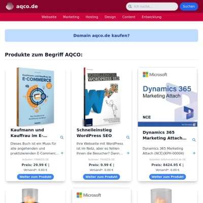 Screenshot aqco.de