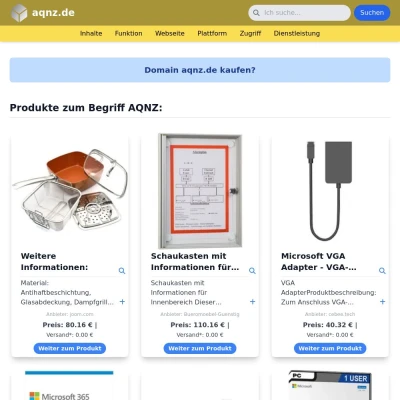 Screenshot aqnz.de