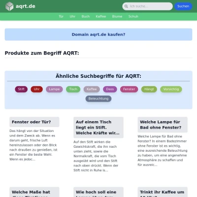 Screenshot aqrt.de