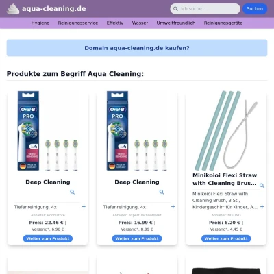 Screenshot aqua-cleaning.de