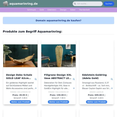 Screenshot aquamarinring.de