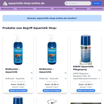 Screenshot aquaristik-shop-online.de