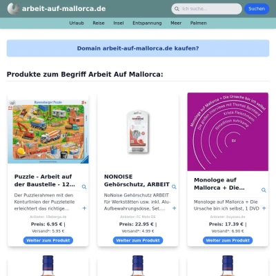 Screenshot arbeit-auf-mallorca.de