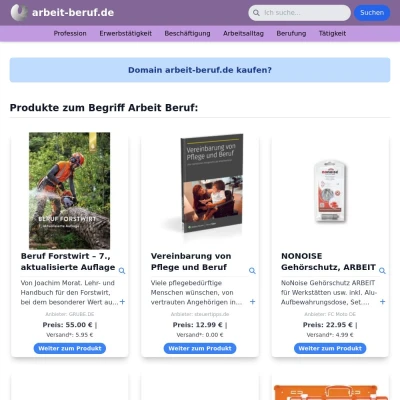 Screenshot arbeit-beruf.de
