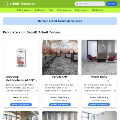 Screenshot arbeit-forum.de