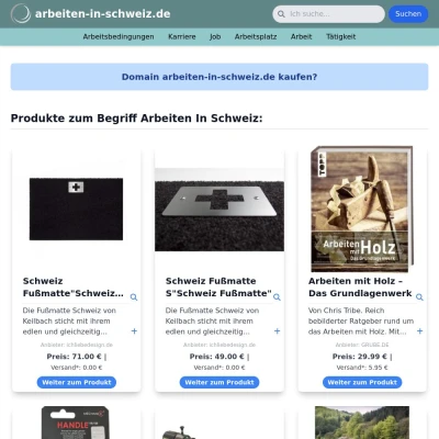 Screenshot arbeiten-in-schweiz.de