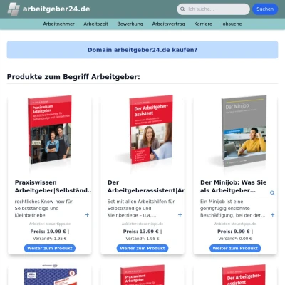 Screenshot arbeitgeber24.de