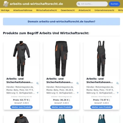 Screenshot arbeits-und-wirtschaftsrecht.de