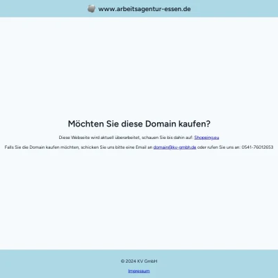 Screenshot arbeitsagentur-essen.de