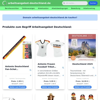 Screenshot arbeitsangebot-deutschland.de