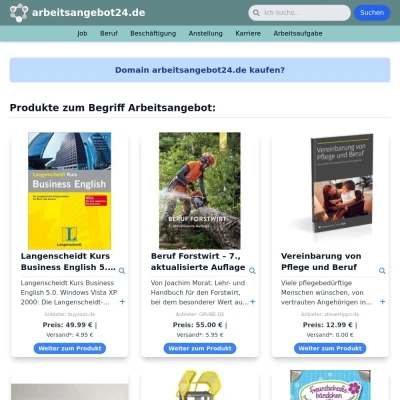 Screenshot arbeitsangebot24.de