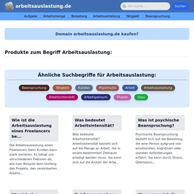 Screenshot arbeitsauslastung.de