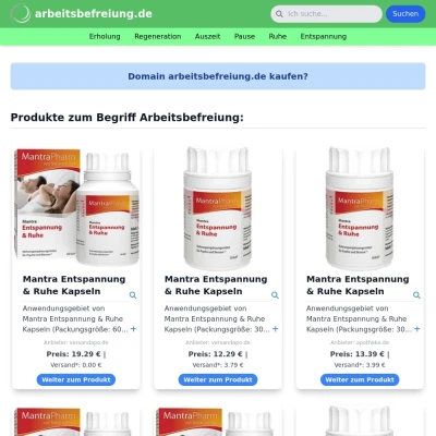 Screenshot arbeitsbefreiung.de