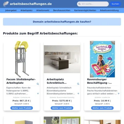 Screenshot arbeitsbeschaffungen.de