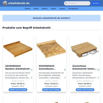 Screenshot arbeitsbrett.de