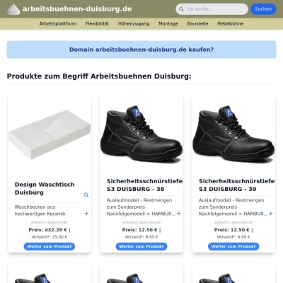 Screenshot arbeitsbuehnen-duisburg.de