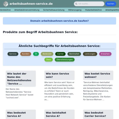 Screenshot arbeitsbuehnen-service.de