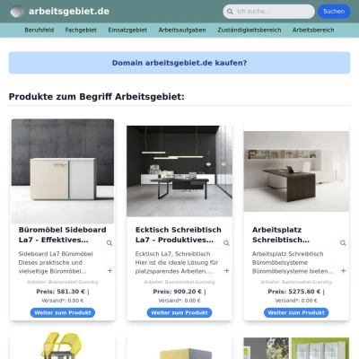 Screenshot arbeitsgebiet.de
