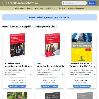 Screenshot arbeitsgesellschaft.de