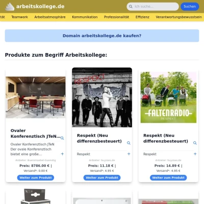 Screenshot arbeitskollege.de