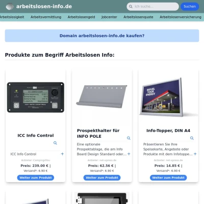 Screenshot arbeitslosen-info.de