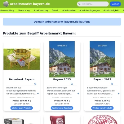 Screenshot arbeitsmarkt-bayern.de