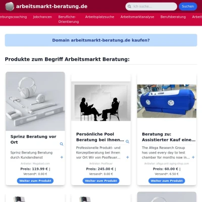 Screenshot arbeitsmarkt-beratung.de