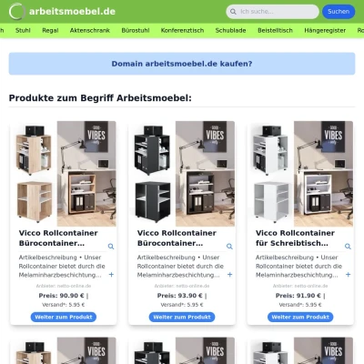Screenshot arbeitsmoebel.de