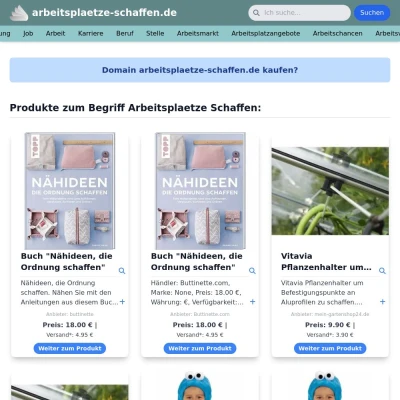 Screenshot arbeitsplaetze-schaffen.de