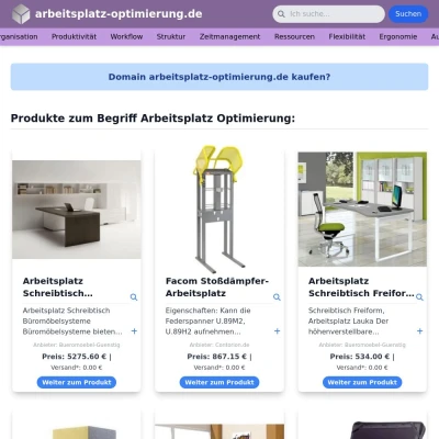 Screenshot arbeitsplatz-optimierung.de