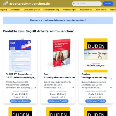 Screenshot arbeitsrechtmuenchen.de