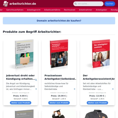 Screenshot arbeitsrichter.de