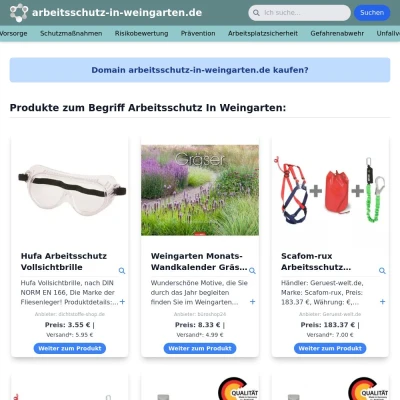 Screenshot arbeitsschutz-in-weingarten.de