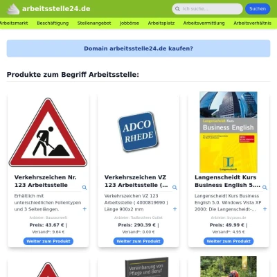 Screenshot arbeitsstelle24.de