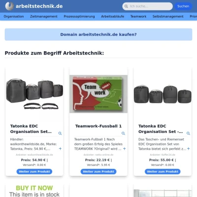 Screenshot arbeitstechnik.de