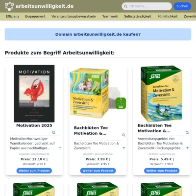 Screenshot arbeitsunwilligkeit.de