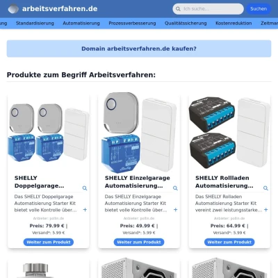 Screenshot arbeitsverfahren.de