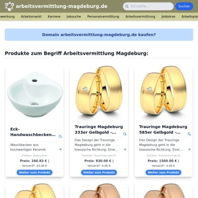 Screenshot arbeitsvermittlung-magdeburg.de