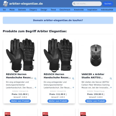 Screenshot arbiter-elegantiae.de