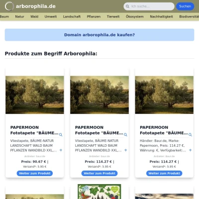 Screenshot arborophila.de