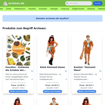 Screenshot archean.de