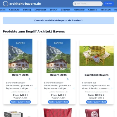 Screenshot architekt-bayern.de