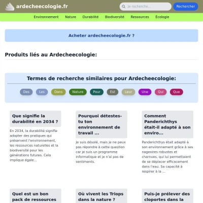 Screenshot ardecheecologie.fr