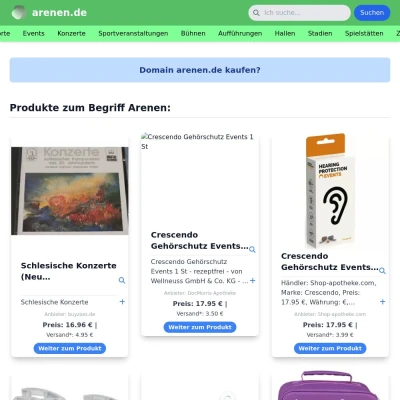 Screenshot arenen.de
