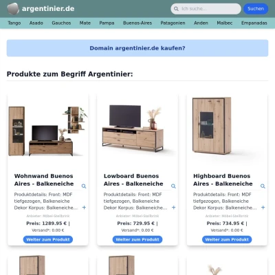 Screenshot argentinier.de