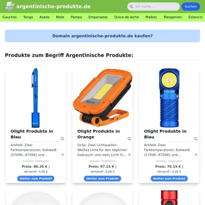 Screenshot argentinische-produkte.de