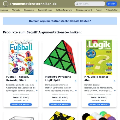 Screenshot argumentationstechniken.de